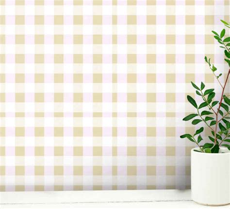 Gingham Check wallpaper squares