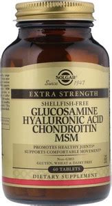 Solgar Glucosamine Hyaluronic Acid Chondroitin MSM-Shellfish-Free Price ...