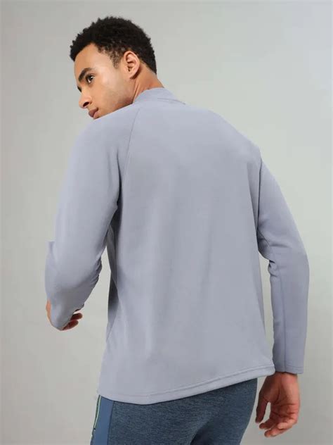 Men Slim Fit Mock Neck Jacket with Elasto Plus