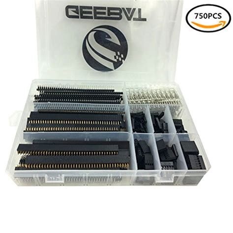 Buy GeeBat 750pcs 40 Pin 2.54mm Pitch Pin Headers W/ Single Row Double ...