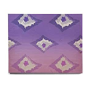KESS InHouse Alison Coxon "Purple Ombre Ikat " Lavender White Birchwood ...