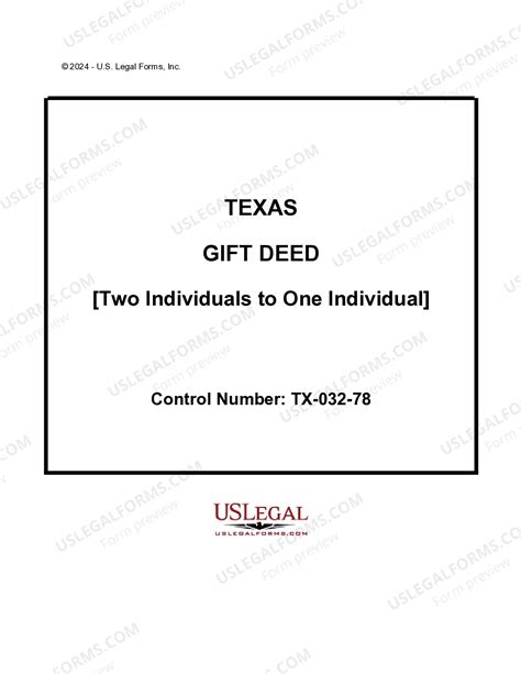 Texas Gift Deed Template With Signature | US Legal Forms
