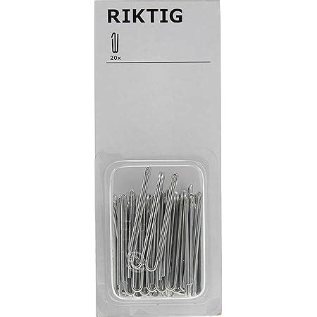 Buy Ikea Riktig Curtain Hook (3x9 cm, Silver) - 20 Pack Online at Low ...