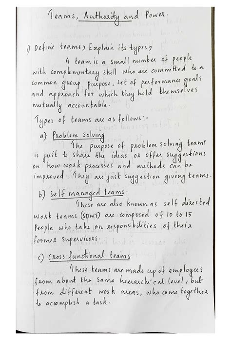 Team, Authority and Power - Organizational Behavior - Studocu