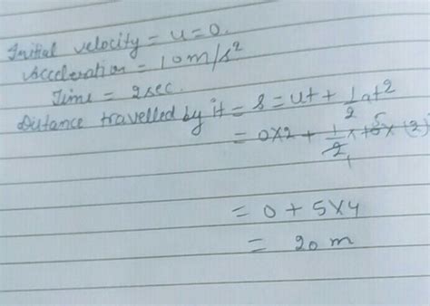 a body is accelerating at a constant rate of 10 m s square if they body ...