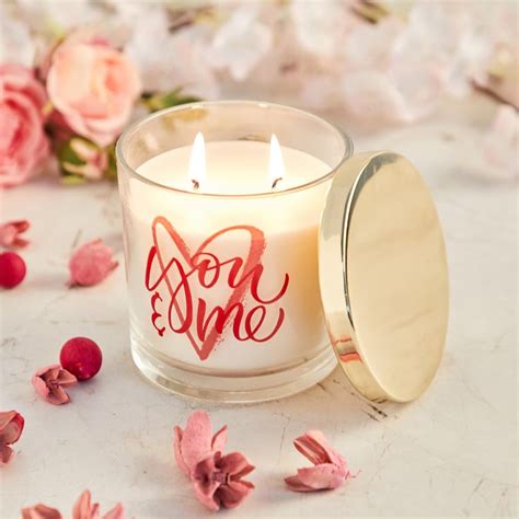Buy Valentine White Scented Decal Glass Candle With Tin Lid from Home ...