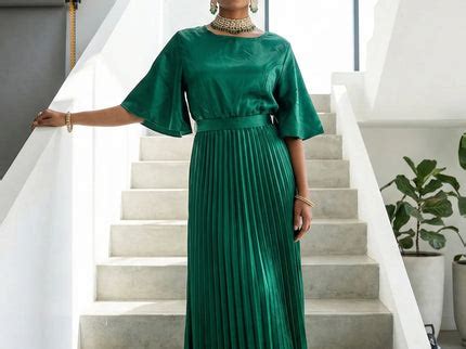 Luxe Satin Finish Flowy Maxi Dress – Attire Sign