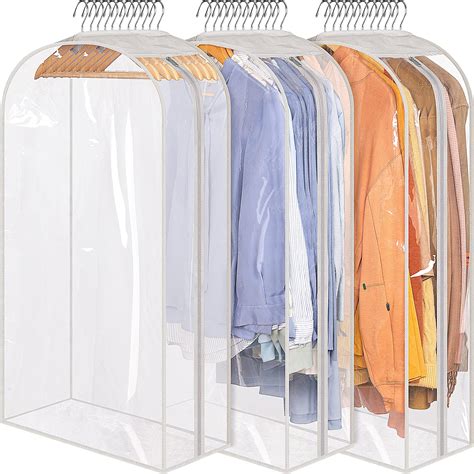 Amazon.com: BAMALU 4 Packs 40" Clear Garment Bags for Hanging Clothes ...