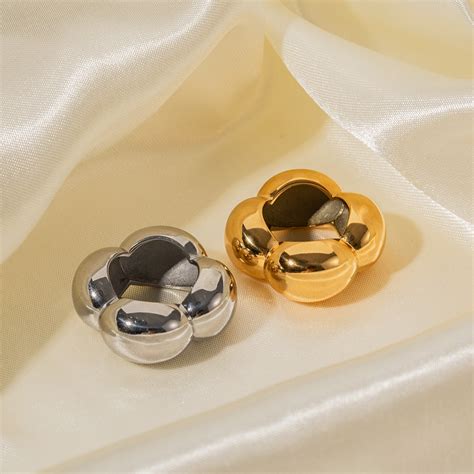 Statement Gold Ring for Women – 18K Gold Plated Bold Bubble Ring ...