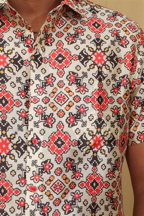 Stylish Multicolor Patola Silk Shirt