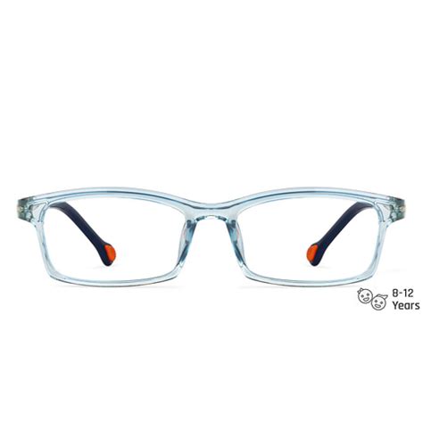 Buy Kids Glasses: Blue Transparent Blue Orange Full Rim Rectangle Kids ...