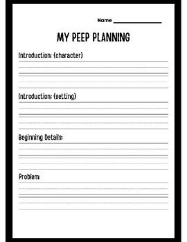 Adopt a Peep Creative Writing by Lexie K Creations | TPT