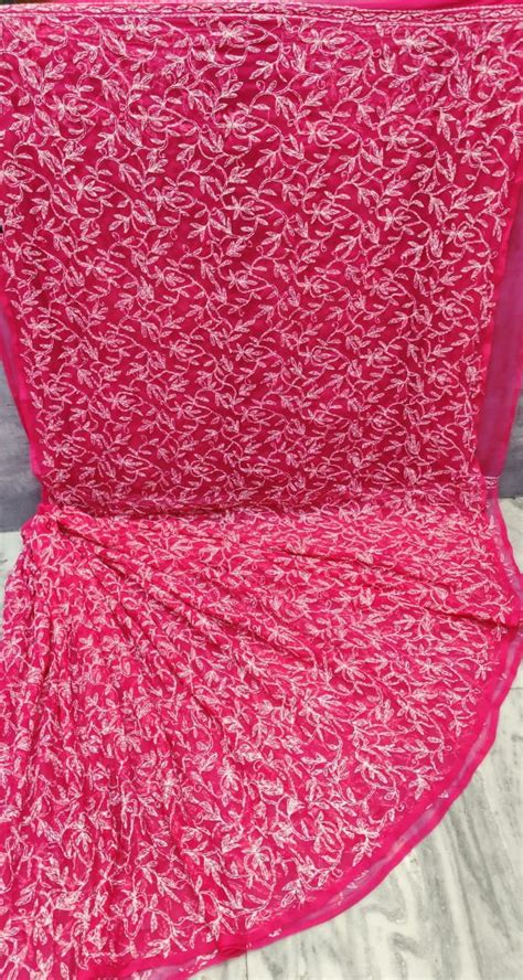 Buy Chikankari Sarees | Georgette Chikankari Saree Online – thecotlin