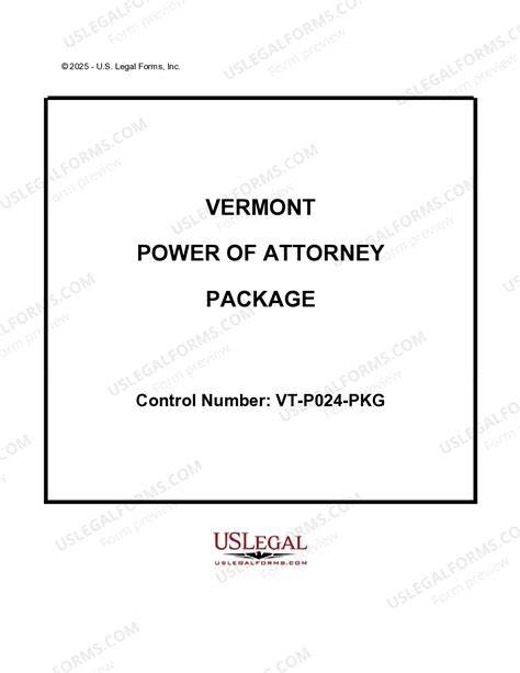 Vermont Power of Attorney Forms Package | US Legal Forms