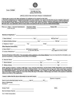 Mississippi Notary Public Application - Wikiform - Fill and Sign ...