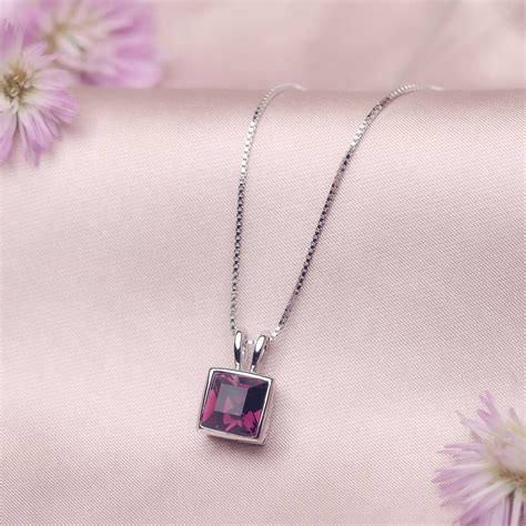 Silver Dark Wine Silver Necklace – Amishka Jewels