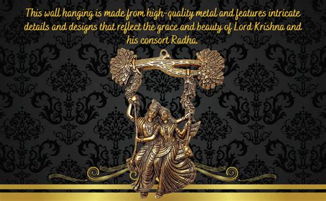 Metal Radha Krishna Tree Jhula Decorative Metal Wall Hanging Art ...