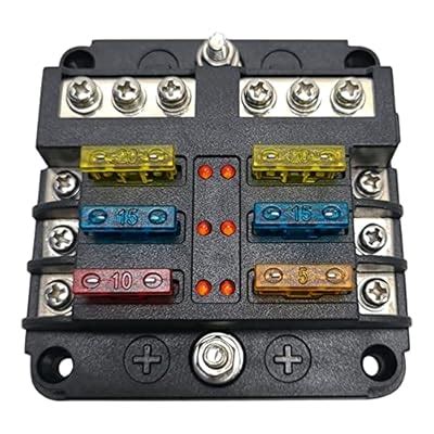 TOPAZ 6 Way Fuse Holder Box, Waterproof Blade Fuse Box 6 India | Ubuy