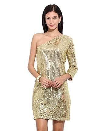 Buy Gold Color Sequence Party wear Dress at Amazon.in