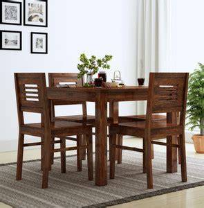 IK Art Solid Wood 4 Seater Dining Table Price in India - Buy IK Art ...