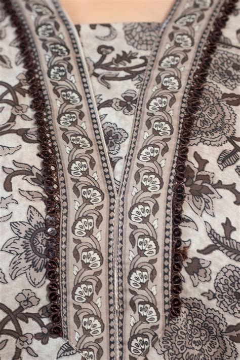 Farshi Salwar Chocolate Brown Print Suit Set | Bannoji