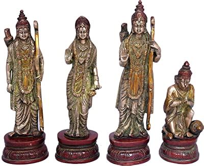 ARTVARKO™ Ram Sita Laxman Hanuman Statue God Figurine Brass Metal ...
