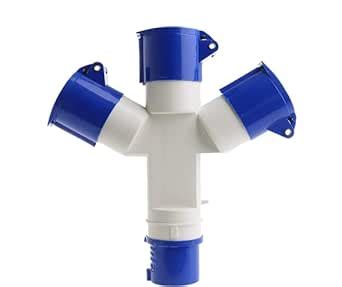 Plastic 16A 3-Pin IP44 Industrial Plug, Wall Socket, Panel Socket ...