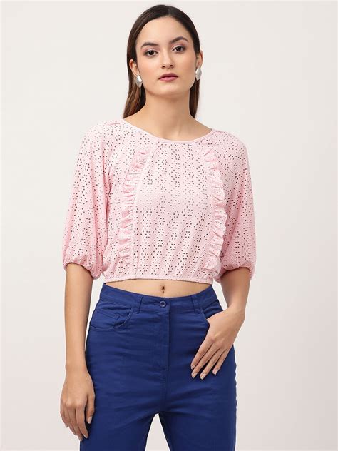 Shop Elle Women Pink Tshirt Online – Iconic India