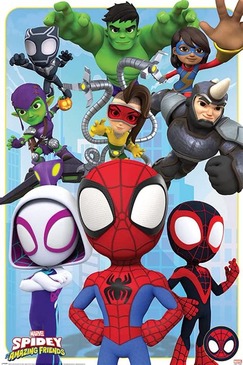 Buy Spidey And His Amazing Friends - Marvel Comics Poster Spider-Man ...