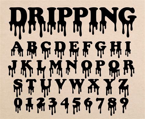 Dripping Font Drip Font Blood Dripping Font Honey Drip Font Dripping ...
