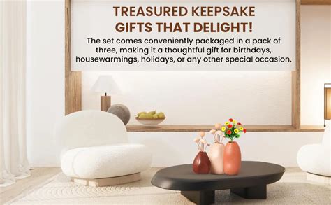 Buy PUREZENTO Rustic Ceramic Bud Vase - Set of 3 | Centerpiece ...