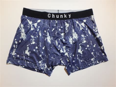 Chunky Big Size Boxer Pants 大きいサイズ ボクサーパンツ デニムペイント柄 抗菌防臭 吸水速乾 | Chunky