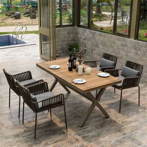 户外别墅花园桌椅套件休闲铸铝天台露台桌椅室外阳台家具铸铝桌椅-阿里巴巴
