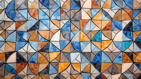 Premium AI Image | Geometric mosaic tile patterns