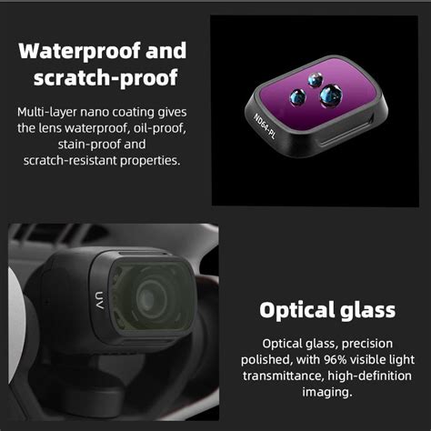 BRDRC For DJI Mini 3 Pro UV / CPL / ND Filter Plastic+Optical Glass Dr ...