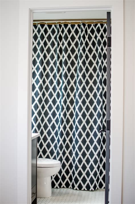 Geo Ikat Floor to Ceiling Shower Curtain