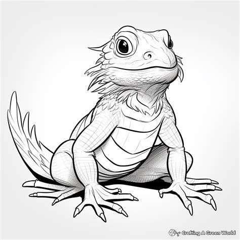 Bearded Dragon Coloring Sheet