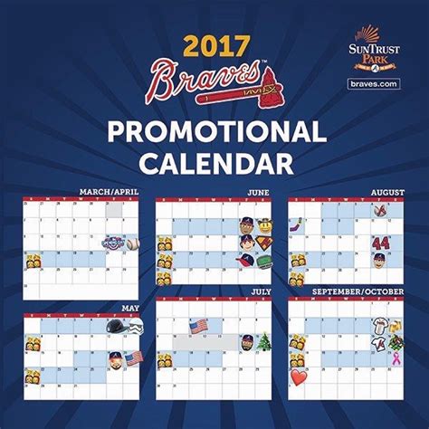 Braves Promotional Calendar