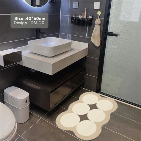 mixshop Diatomite Floor Mat, Absorbent Floor Shower Mat Anti Slip ...