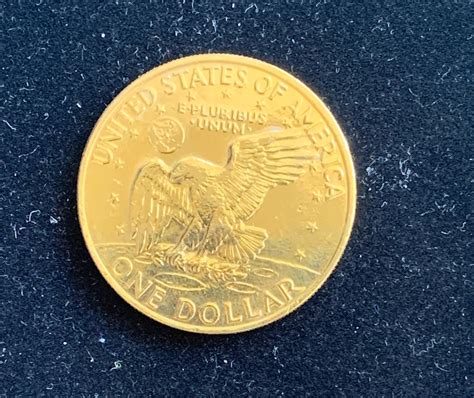 1971 EISENHOWER 14K GOLD LAYERED BRILLIANT UNCIRCULATED $1 DOLLAR COIN ...