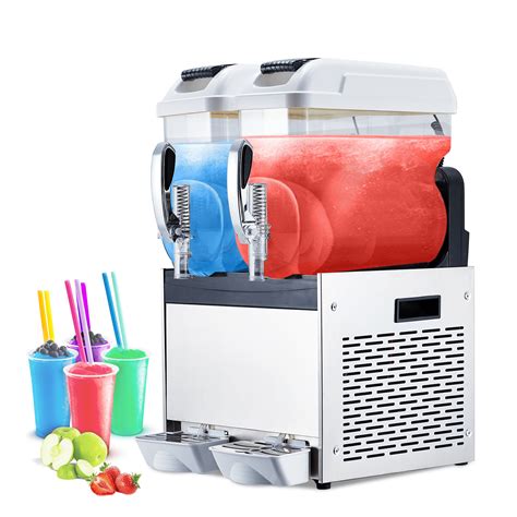 Garvee Commercial Slushy Machine 12Lx2Tank, Slush Frozen Drinks ...