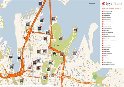 Map of Sydney Attractions | Tripomatic