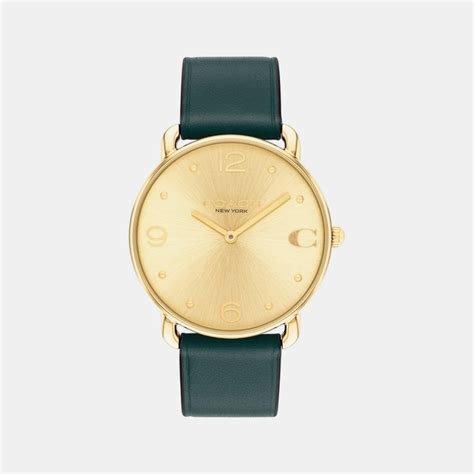 Coach Elliot Women Gold Leather Watch 14504202 – Just In Time