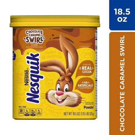 Какао Nestle Nesquik Chocolate Caramel Swirl Flavor Powdered Drink Mix ...