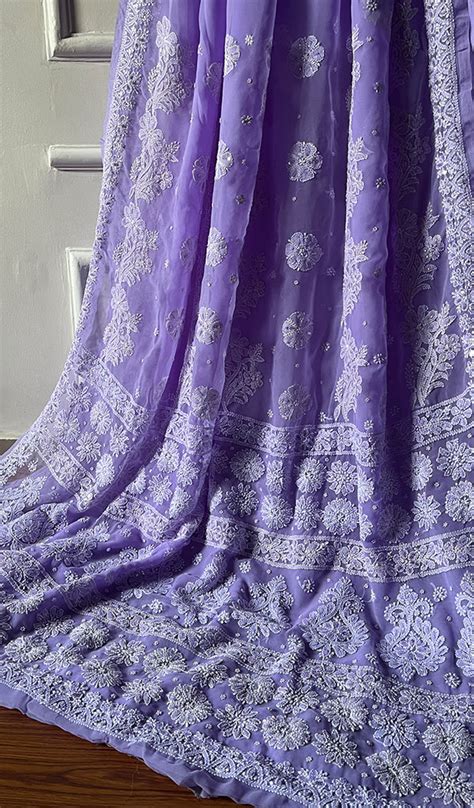 Chikankari Saree | Lucknow Chikan Saree - Nazrana Chikan