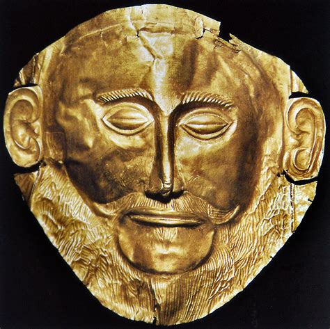 The "Mask of Agamemnon" is one of the most famous gold artifacts from ...