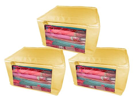 Atorakushon® Fabric Saree Cover Blouse Cover Garments Storage Bag ...