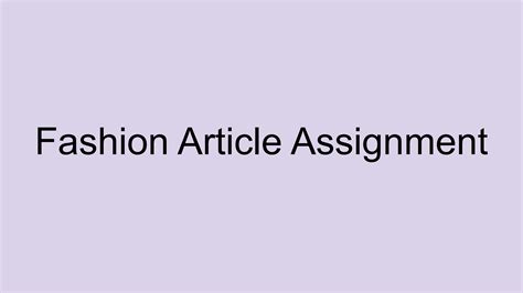 Image result for Article Assignment