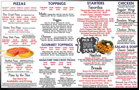 Beggars Pizza - New Lenox menu in New Lenox, Illinois, USA