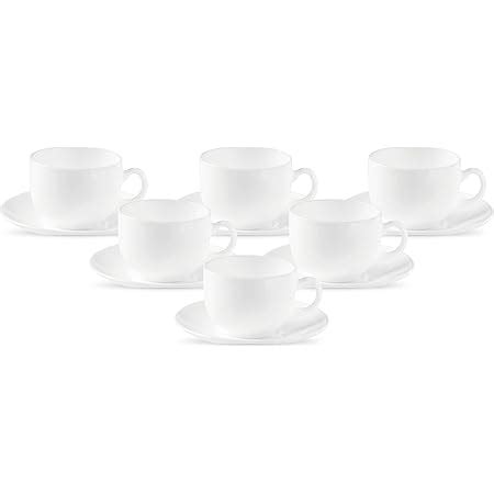 Buy Pure Source (India) Ceramic Tea and Coffee Cup with Saucer - 12 ...